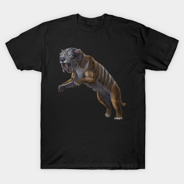 Thylacosmilus atrox T-Shirt by CoffeeBlack